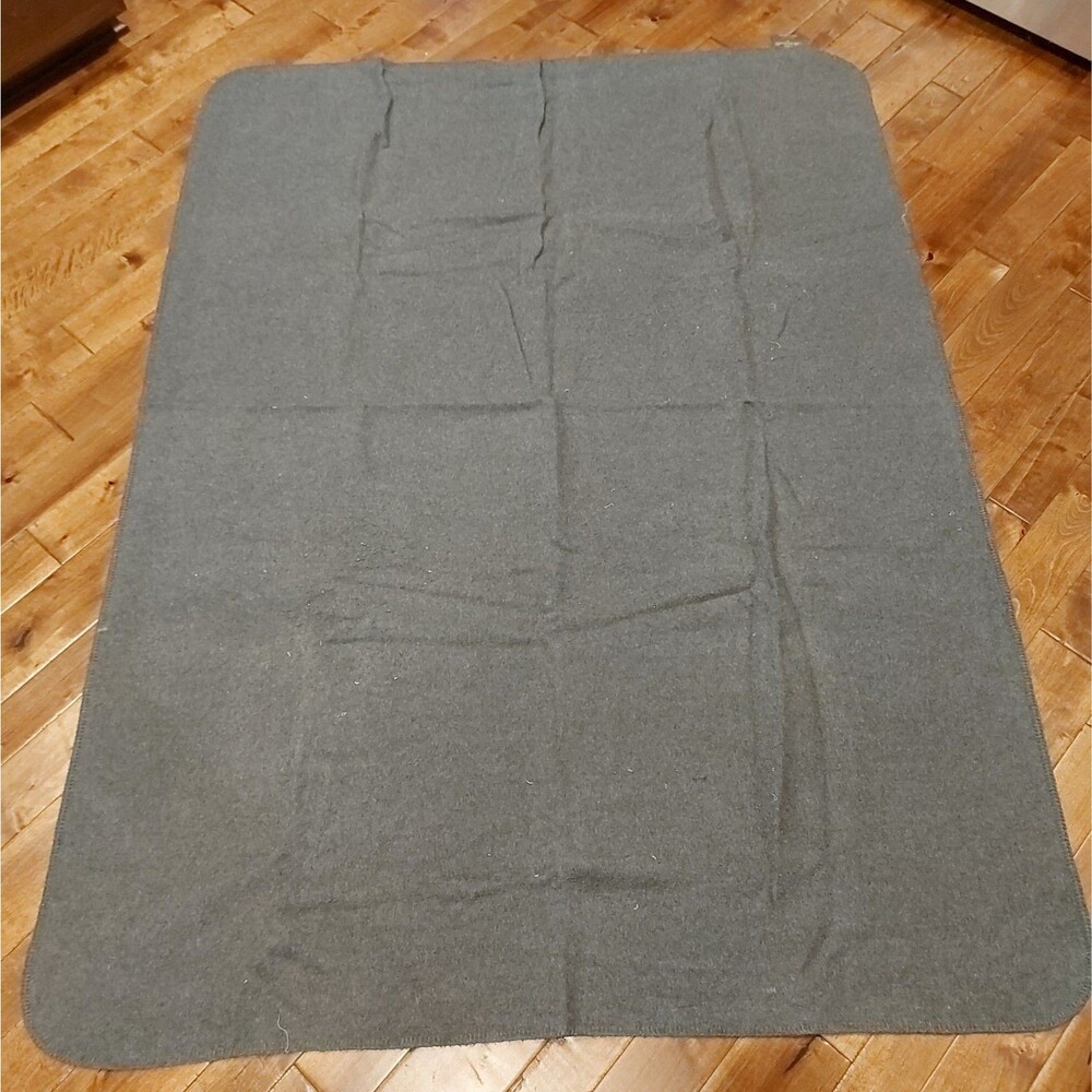 Dormisette By IBENA Gray Fleece Throw Blanket Germany 75.5”X 57” Cotton 2 Tone
